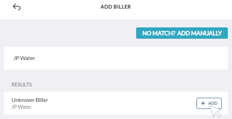 No Match Biller